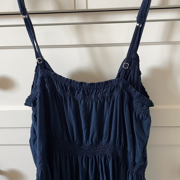Hollister Women’s Dark Blue Ruffled Cotton Dress w/ Adjustable Straps - Small - Picture 6 of 6